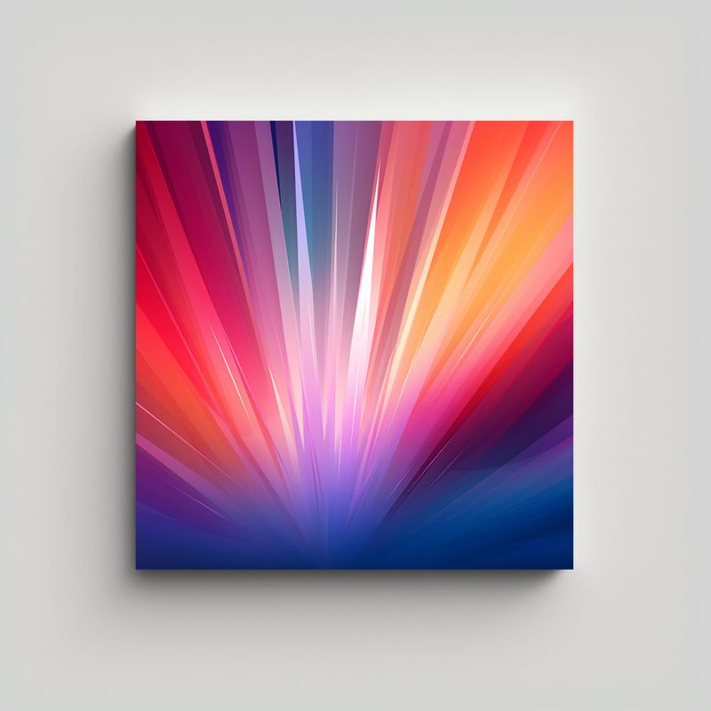 GENERICO - Lienzo De Tela Abstracto Moderno Con Gradientes 90x90 Cm