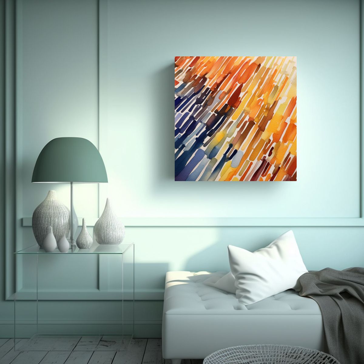 GENERICO - Pintura Acuarela Impresionista Decorativa De 50x50 Cm