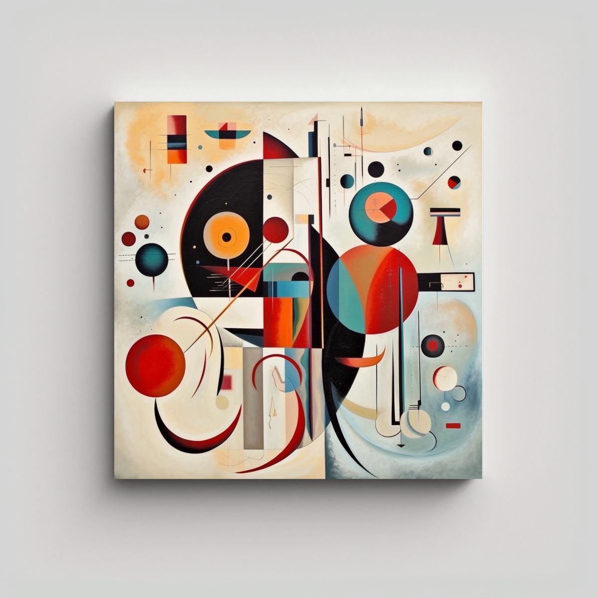 GENERICO - Pinturas Minimalistas De Kandinsky: Composición 60x60 Cm