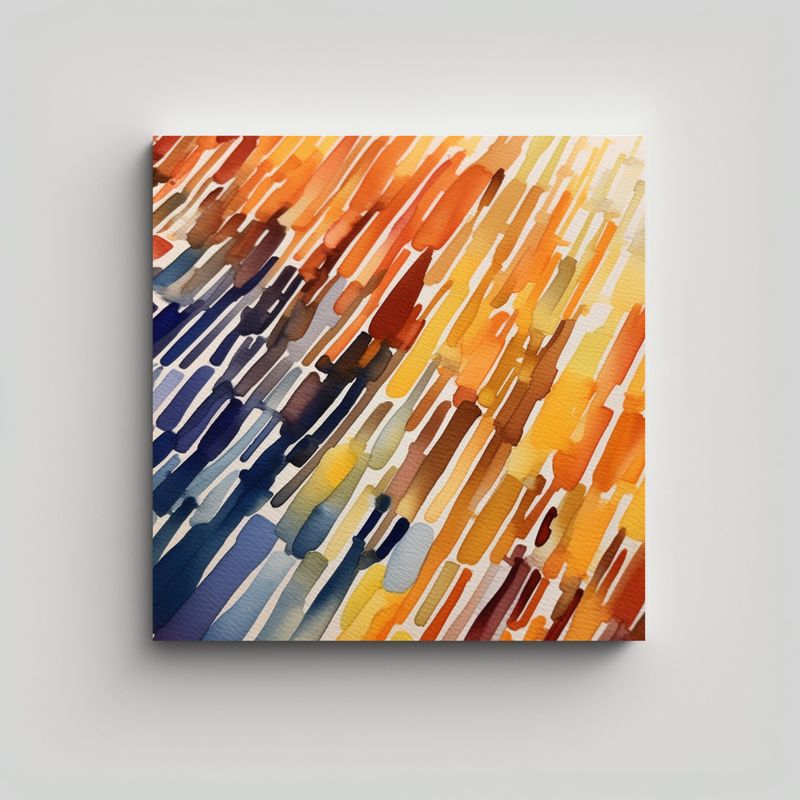 GENERICO - Pintura Acuarela Impresionista Decorativa De 80x80 Cm