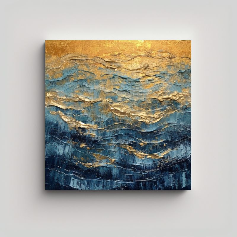 GENERICO - Pintura Acrílica Texturizada Lienzo Vanguardia 90x90 Cm