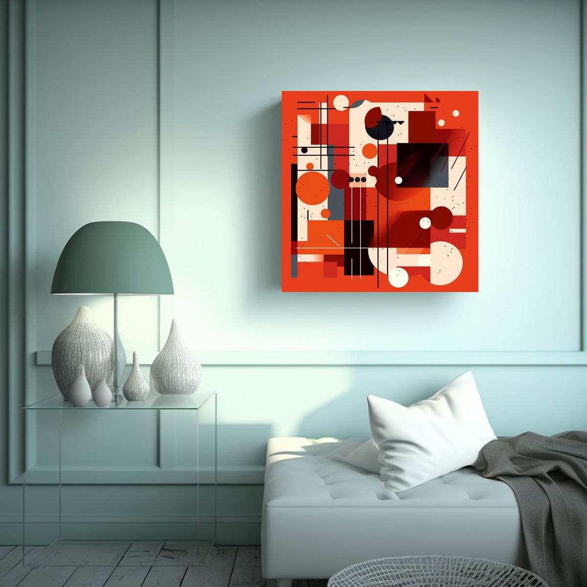 GENERICO - Cuadro Decorativo De Escena Conceptual En Bastidor 90x90 Cm