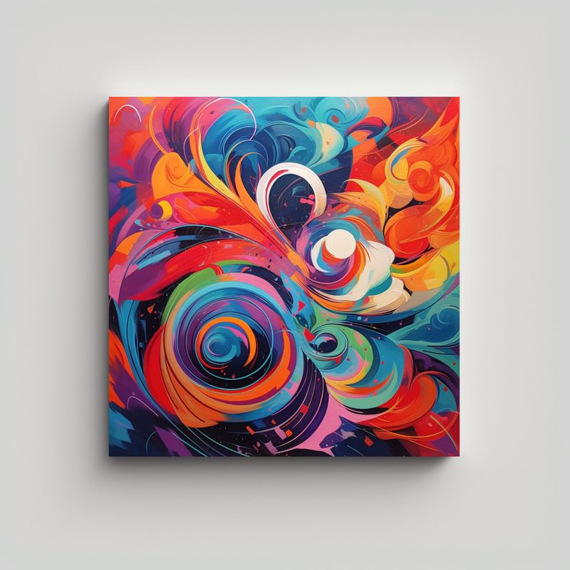 GENERICO - Tela Impresionante En Bastidor Con Diseño 80x80 Cm