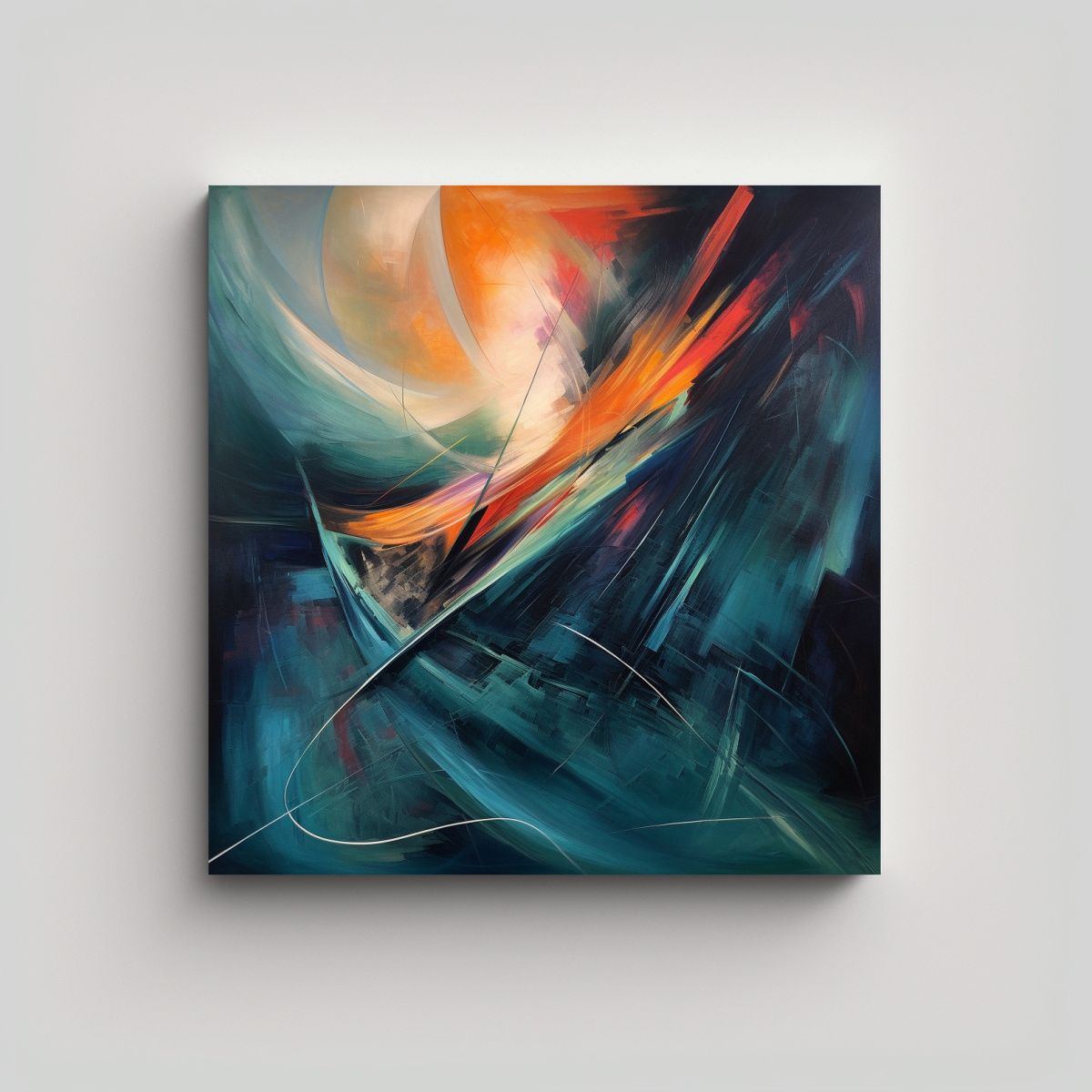 GENERICO - Cuadro Arte Abstracción Sensibilidad Secreta Por 60x60 Cm