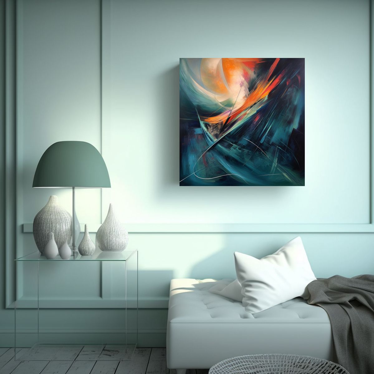 GENERICO - Cuadro Arte Abstracción Sensibilidad Secreta Por 60x60 Cm