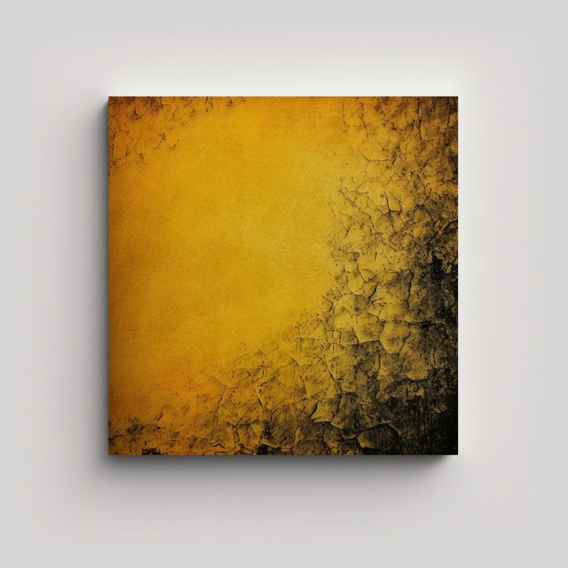 GENERICO - Pintura De Pared Abstracta En Amarillo Y Fondo 90x90 Cm