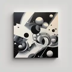 GENERICO - Composición Creativa Abstracta En Lienzo 80x80 Cm