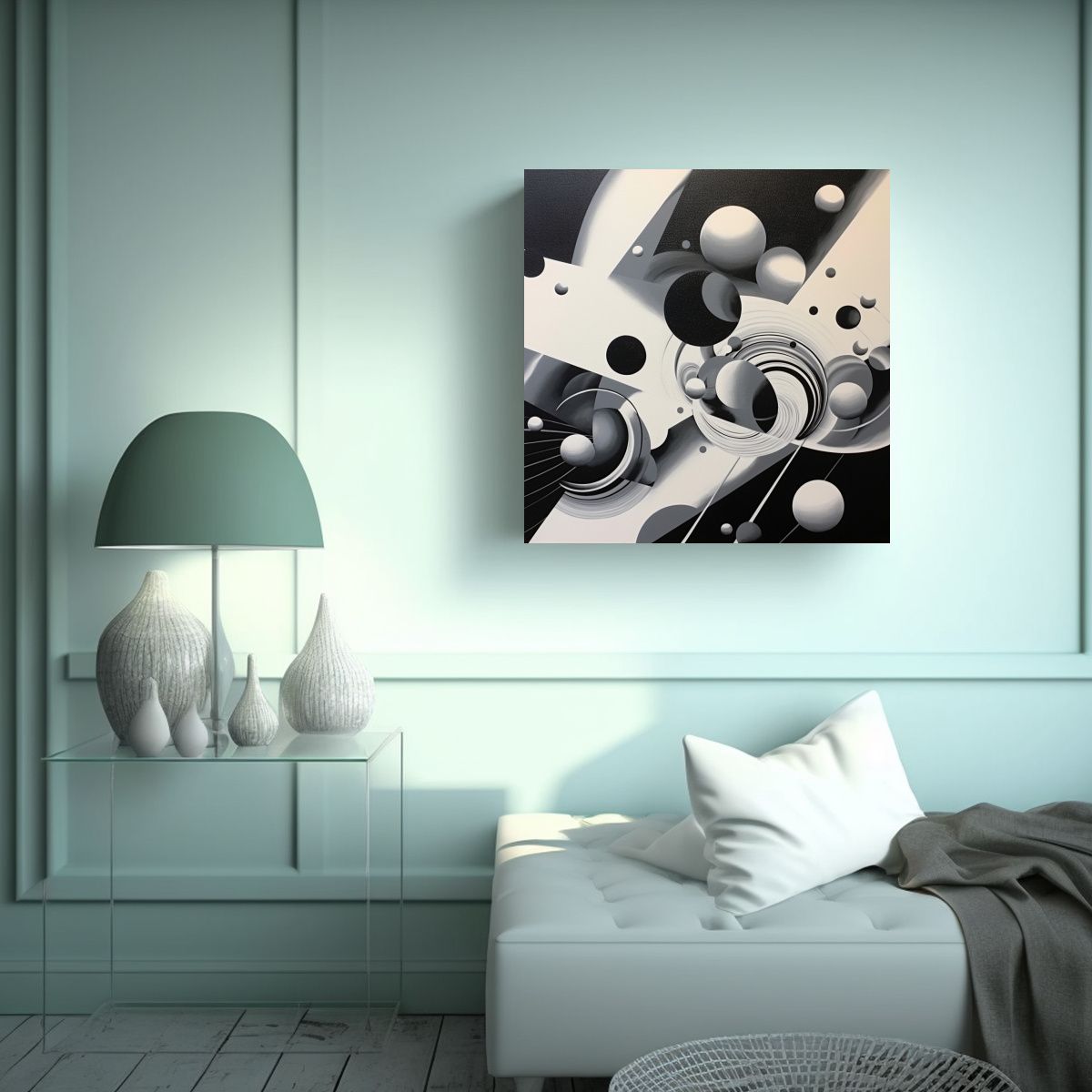 GENERICO - Composición Creativa Abstracta En Lienzo 80x80 Cm