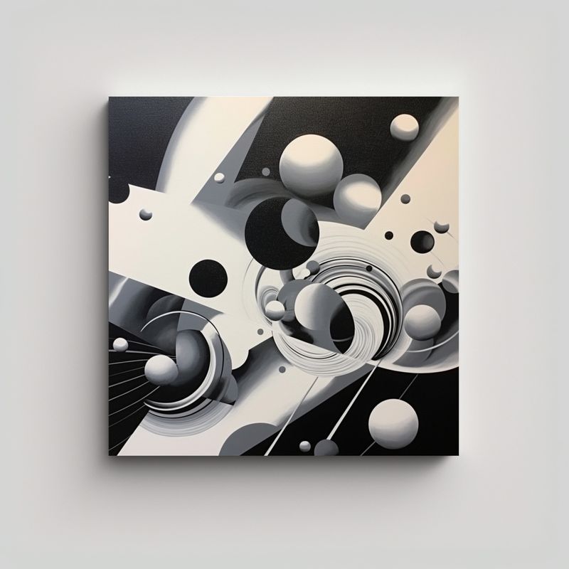 GENERICO - Composición Creativa Abstracta En Lienzo 90x90 Cm