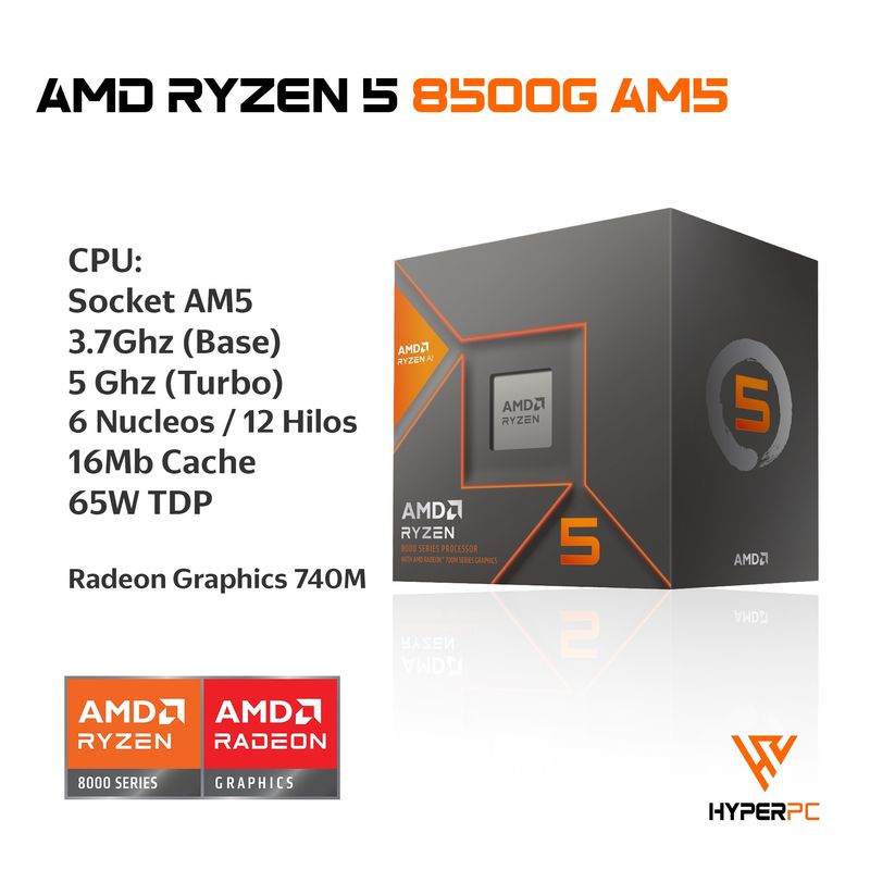 HYPERPC - PC Workstation Foto Pro AMD Ryzen 5 8500G 64gb DDR5 2Tb RTX 3050