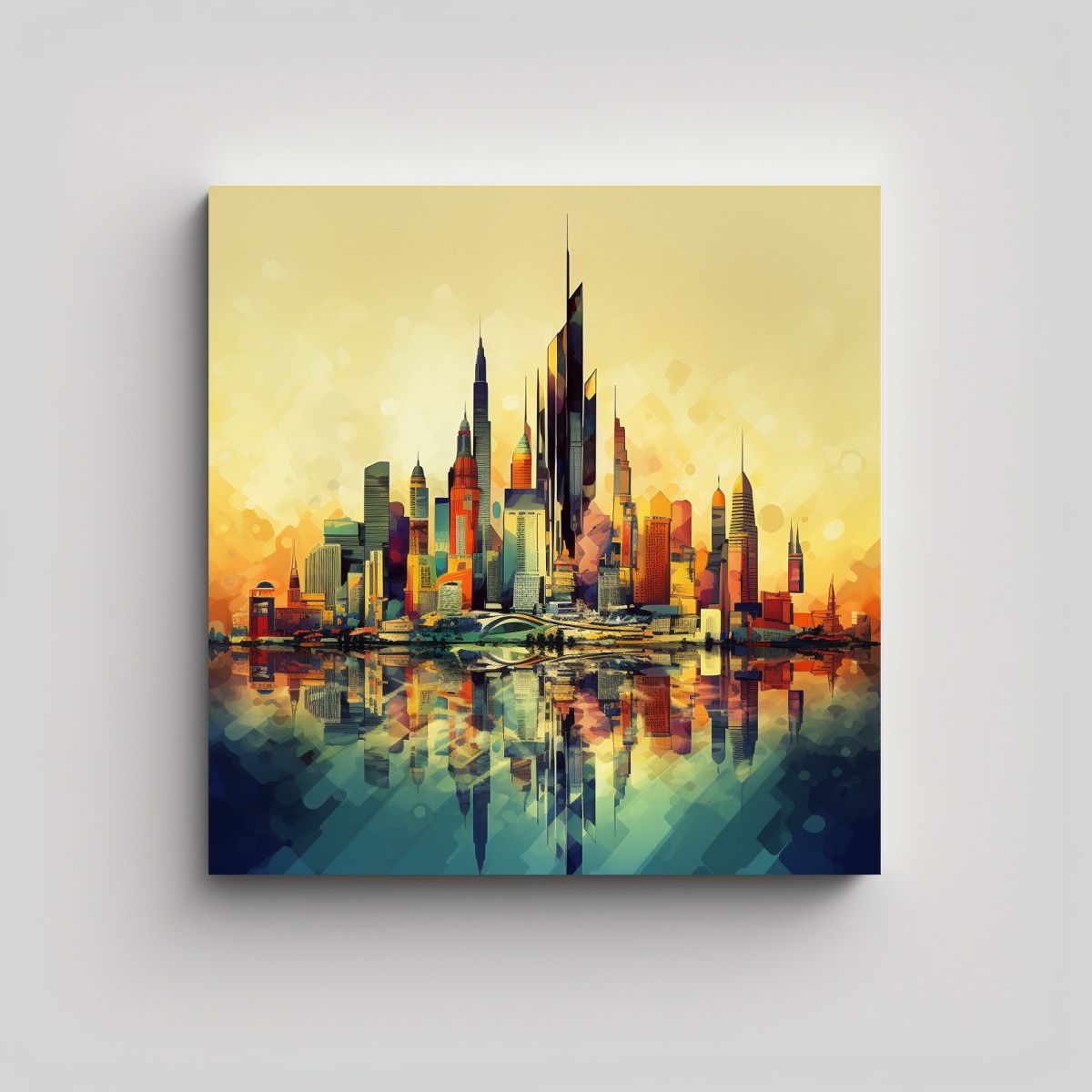 GENERICO - Cuadro De Cuadro Expresión Figuras Estilo Anton 60x60 Cm