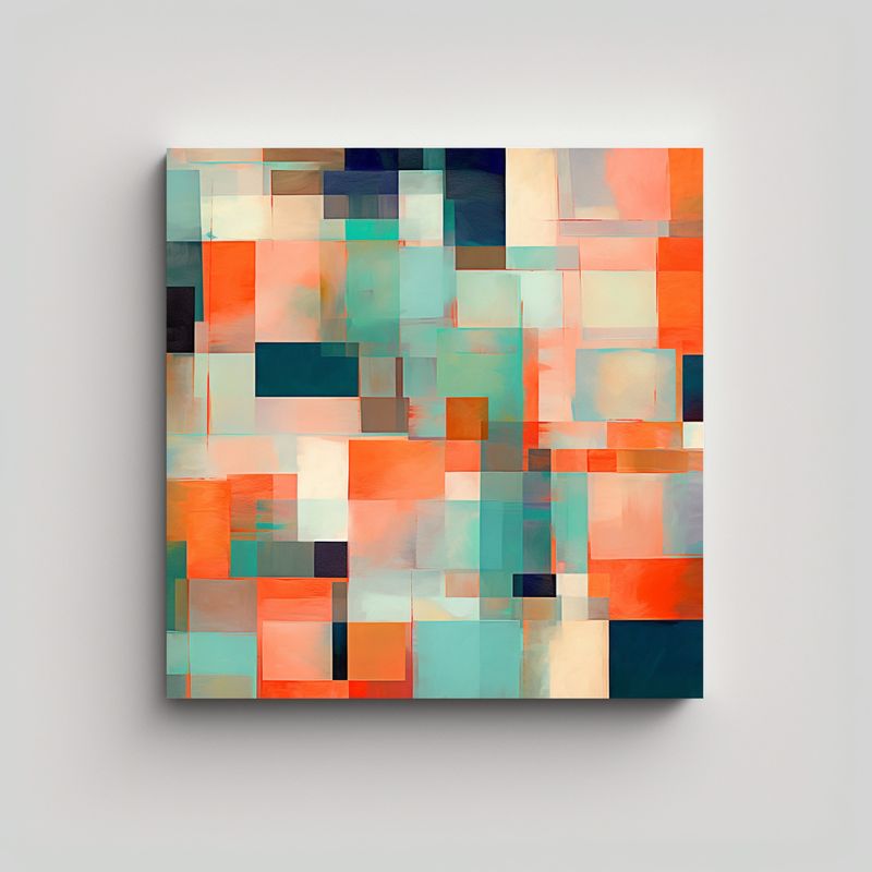GENERICO - Lienzo De Tela Tema Época Interpretación De 70x70 Cm