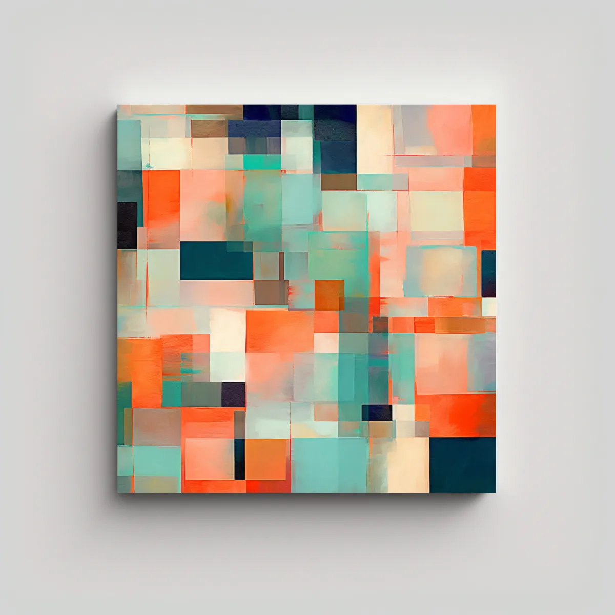 GENERICO - Lienzo De Tela Tema Época Interpretación De 80x80 Cm