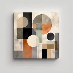 GENERICO - Pintura Decorativa Abstracta Geométrica En 50x50 Cm