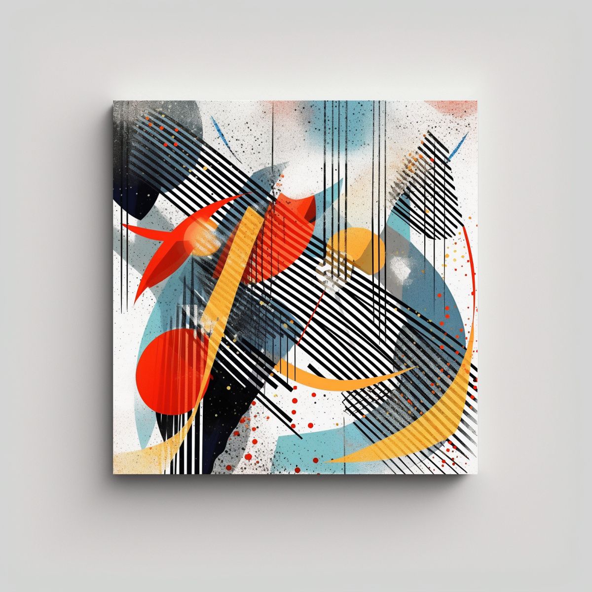 GENERICO - Arte De Pared Líneas Abstractas: Intensifica La 90x90 Cm