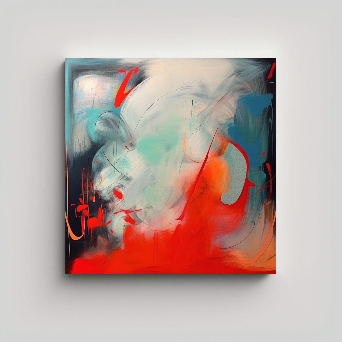 GENERICO - Lienzo Tela Acuarela Sensibilidad Artística 90x90 Cm