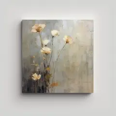 GENERICO - Cuadro Abstracto Minimalista Con Detalles 90x90 Cm