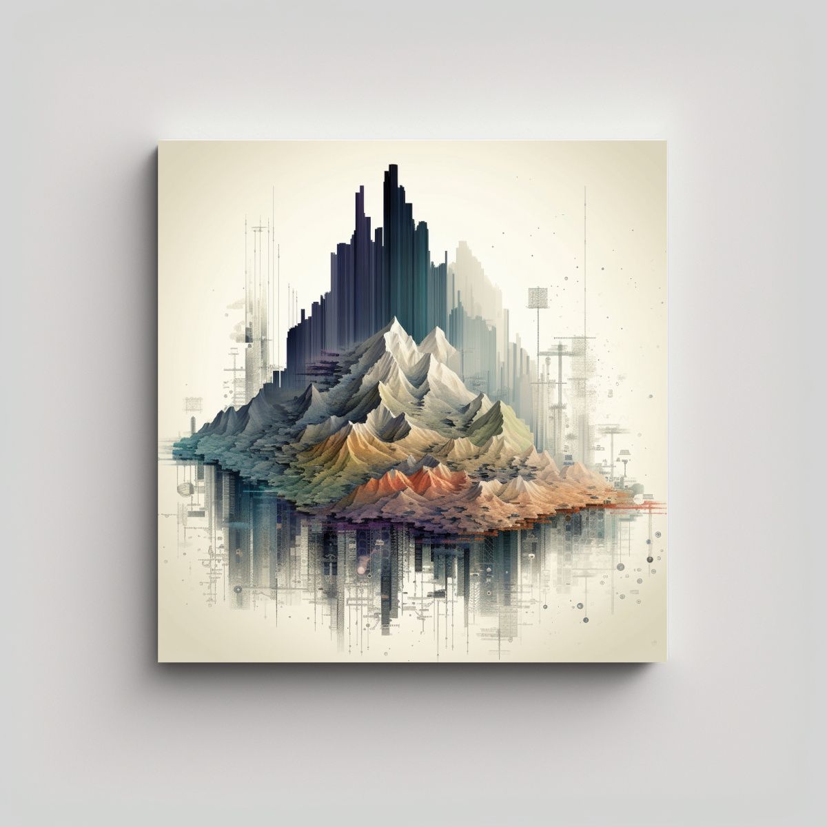 GENERICO - Pinturas Decorativas Tema Salon Para Canva: Datos 70x70 Cm