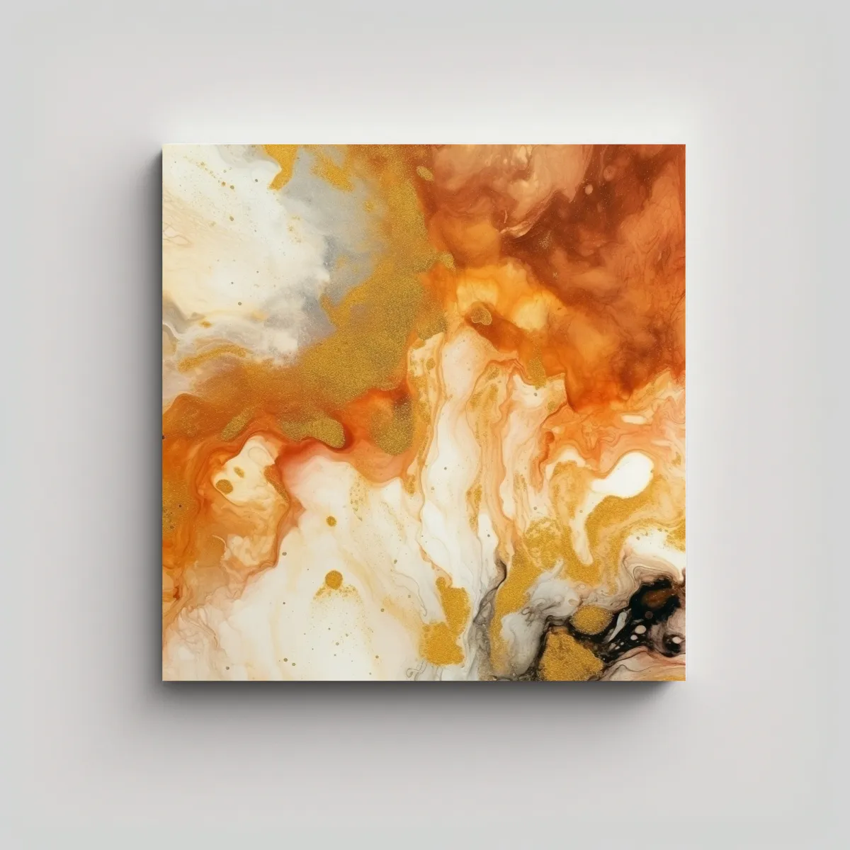 GENERICO - Cuadro De Inspiración De Canva: Mármol Vibrante 70x70 Cm