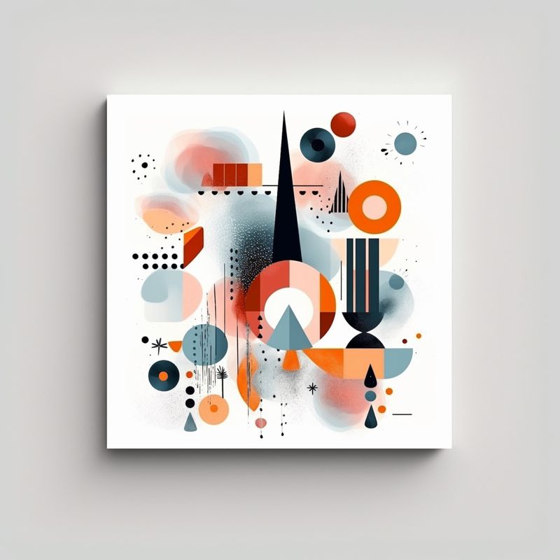 GENERICO - Tela En Bastidor Hermoso Visual Abstracto Boho 90x90 Cm