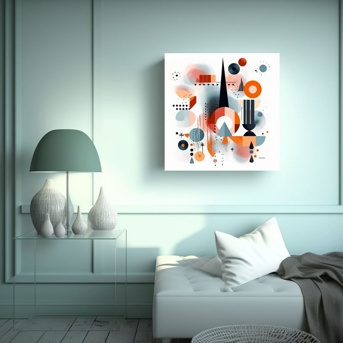 GENERICO - Tela En Bastidor Hermoso Visual Abstracto Boho 60x60 Cm