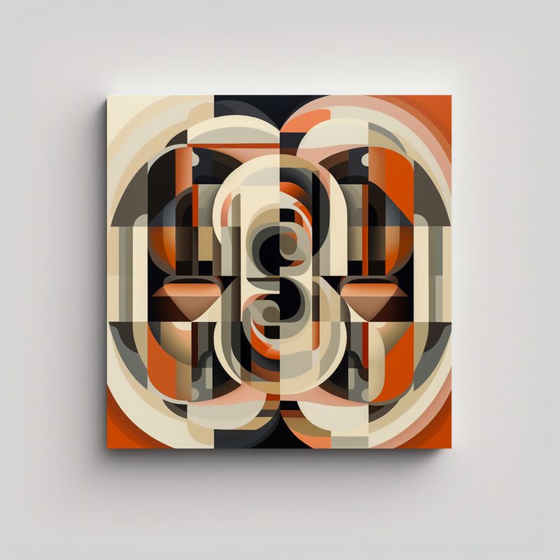 GENERICO - Pintura Decorativa Minimalista Con Patrón 60x60 Cm