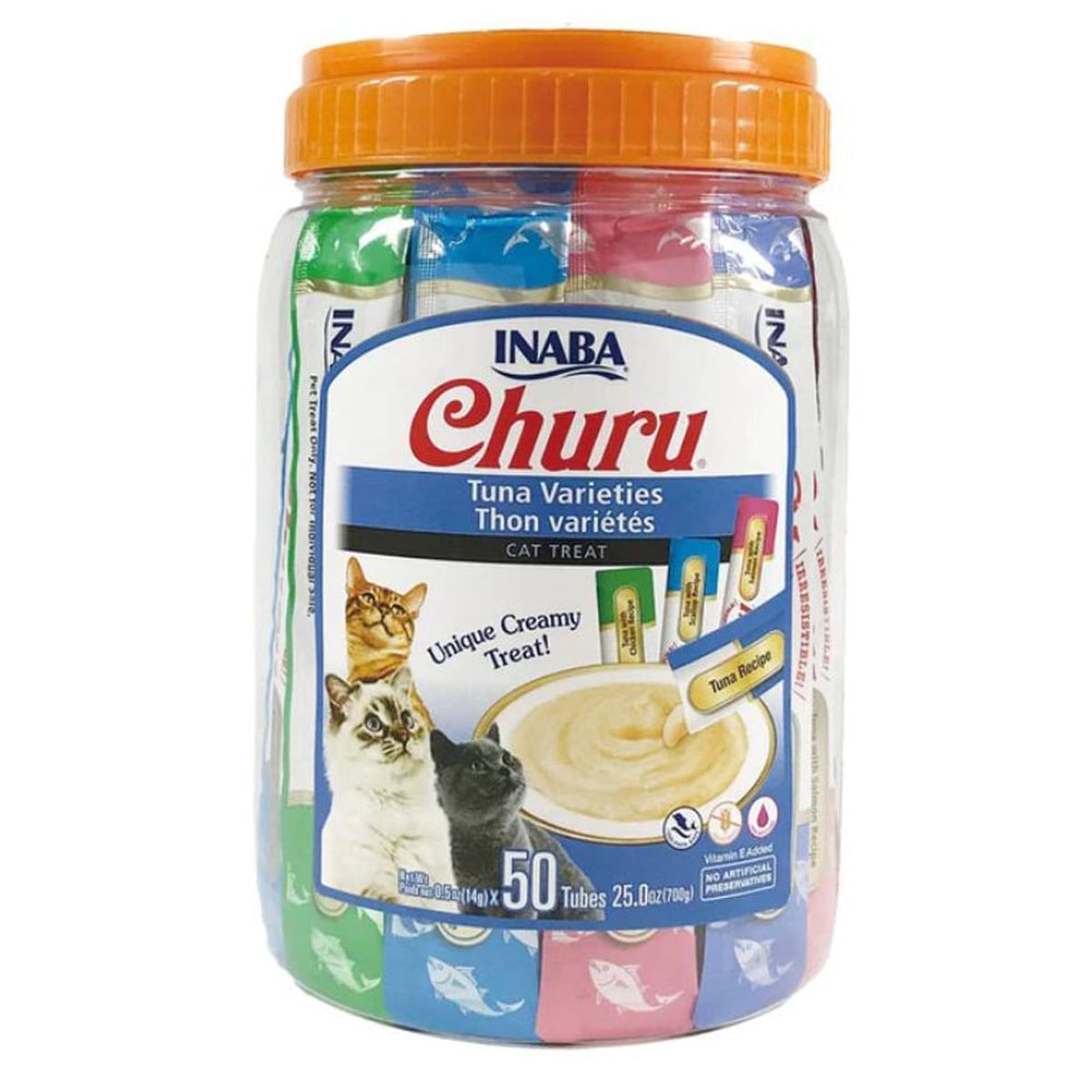 CHURU - Churu Gatos - Tarro Variedades Atún - 50 Tubitos