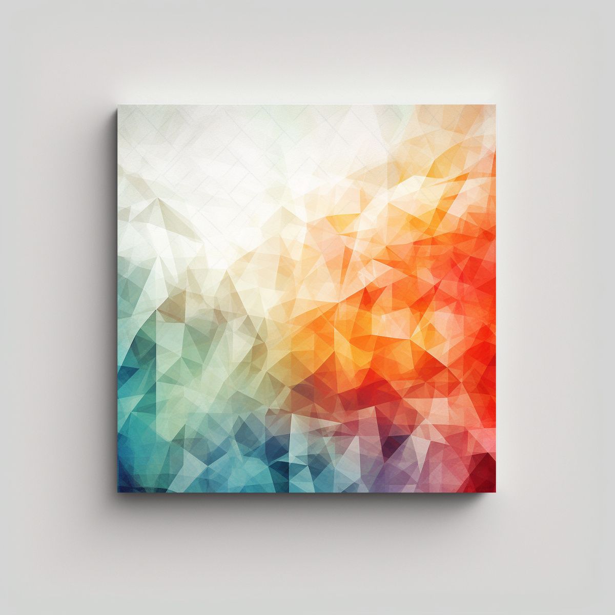 GENERICO - Pintura Decorativa Abstracta Con Líneas Finas Y 90x90 Cm