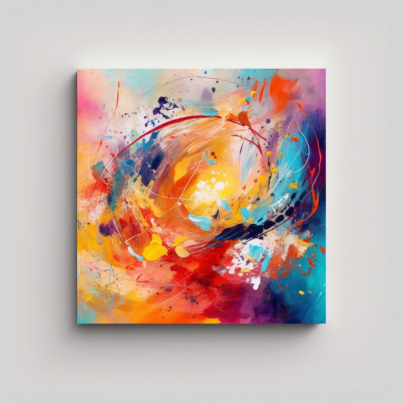 GENERICO - Cuadro Inspiración Vitalidad Estilo Boho Colores 90x90 Cm