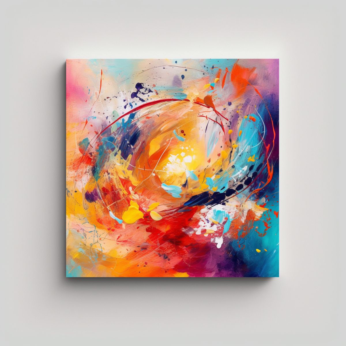 GENERICO - Cuadro Inspiración Vitalidad Estilo Boho Colores 50x50 Cm