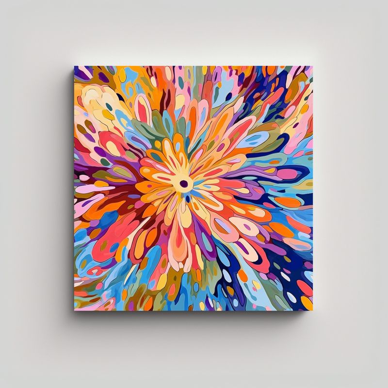 GENERICO - Tela De Movimiento época Estilo Henri Mat, 80x80 Cm