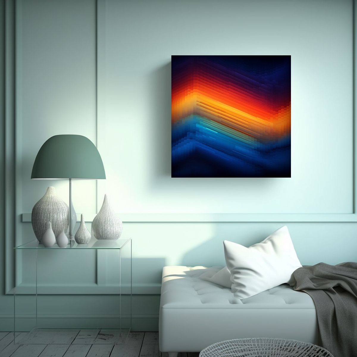 GENERICO - Cuadro Decorativo Abstracto De Profundidad Con 50x50 Cm