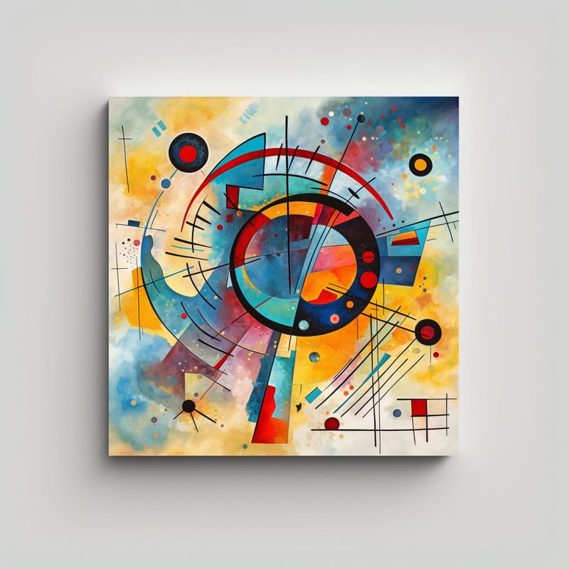 GENERICO - Cuadro Abstracto Kandinsky Reflejo Concepto 70x70 Cm