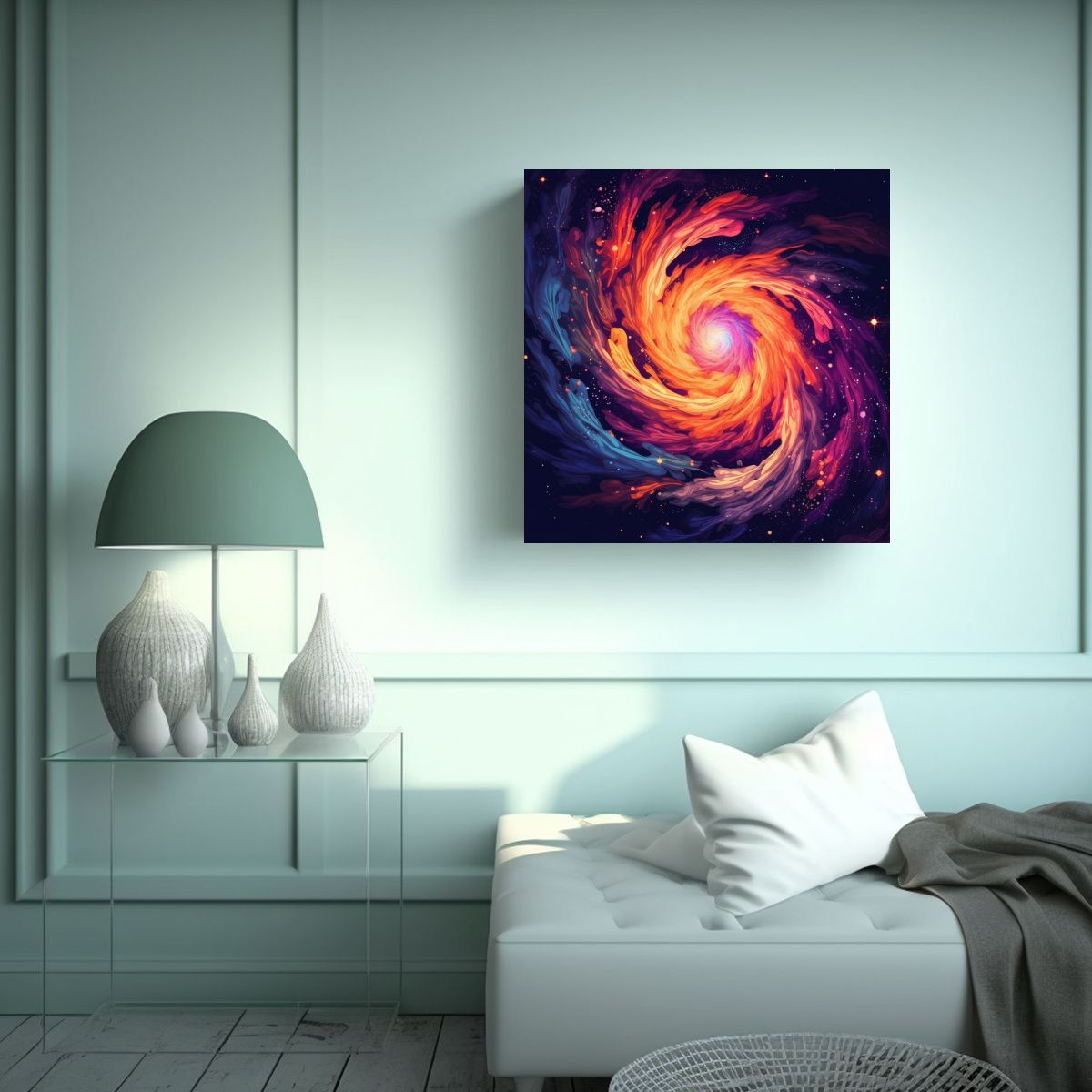 GENERICO - Cuadro Decorativo De Lienzo Para Sala: Nebuloso 50x50 Cm.