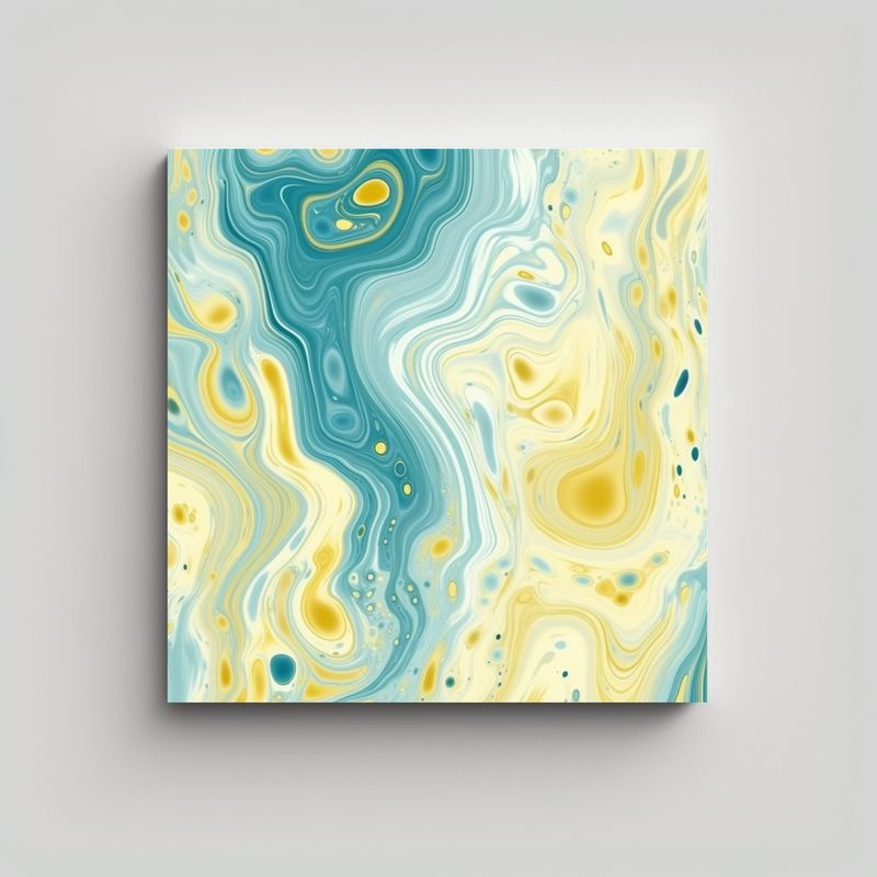 GENERICO - Lienzo Creativo Con Estructura Ondulada, Colores 70x70 Cm