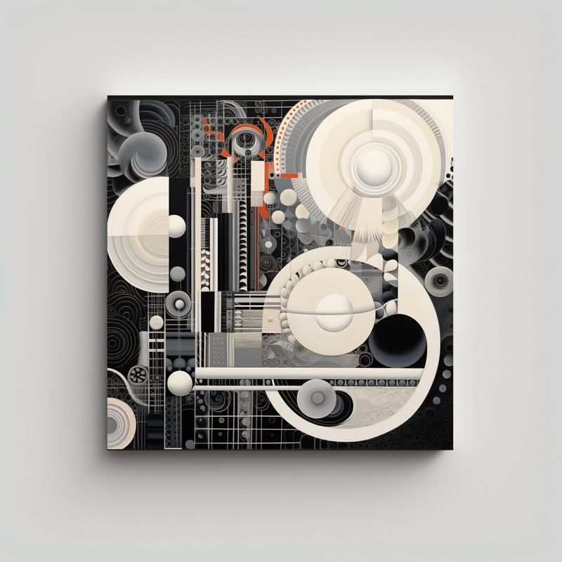 GENERICO - Pintura Geométrica Abstracta De Arte Holmer Que 90x90 Cm