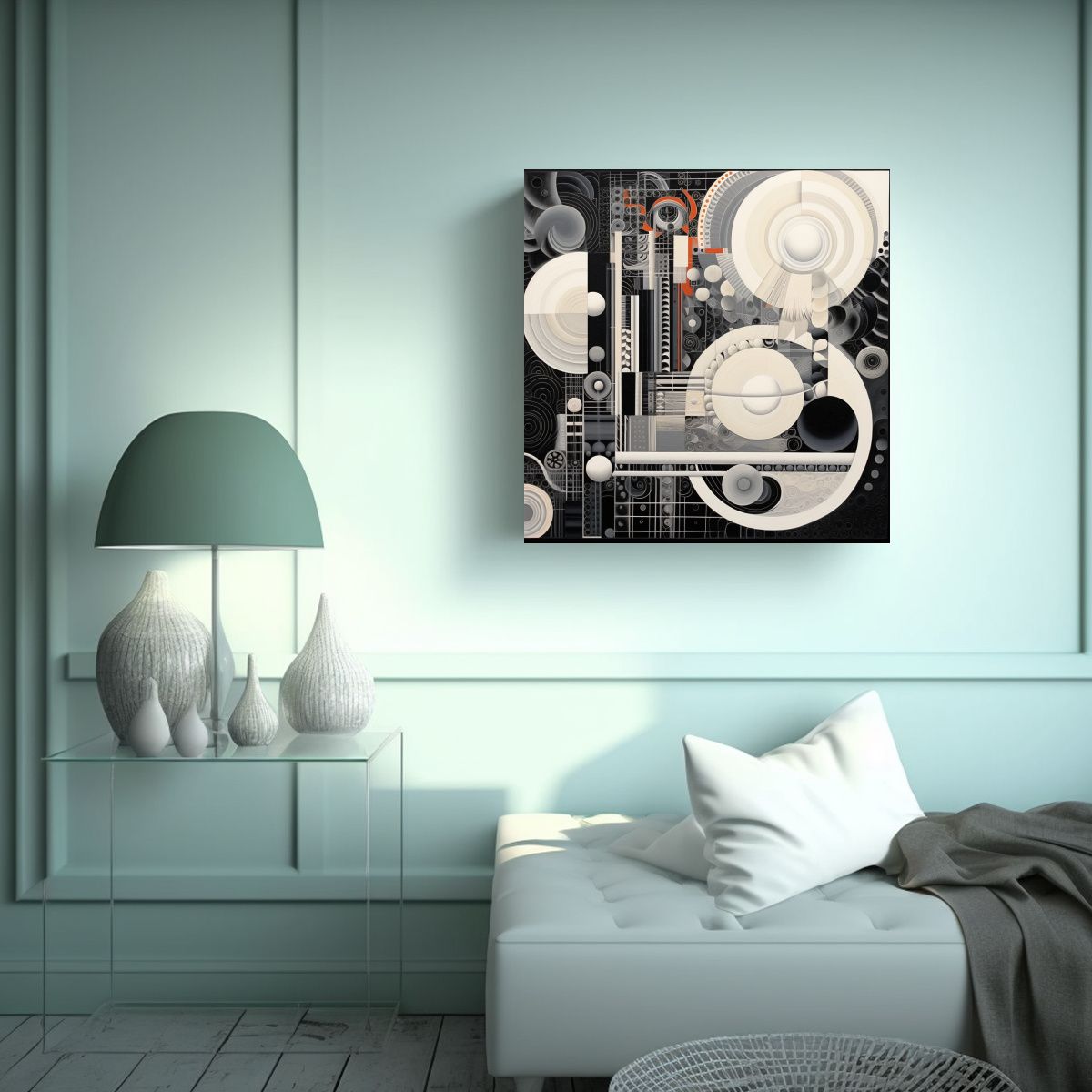 GENERICO - Pintura Geométrica Abstracta De Arte Holmer Que 70x70 Cm