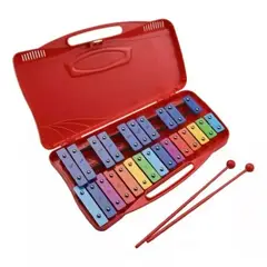 SHOP EHOME BAG - Metalófono Cromático Xilófono 25 Notas Con Maleta Rojo