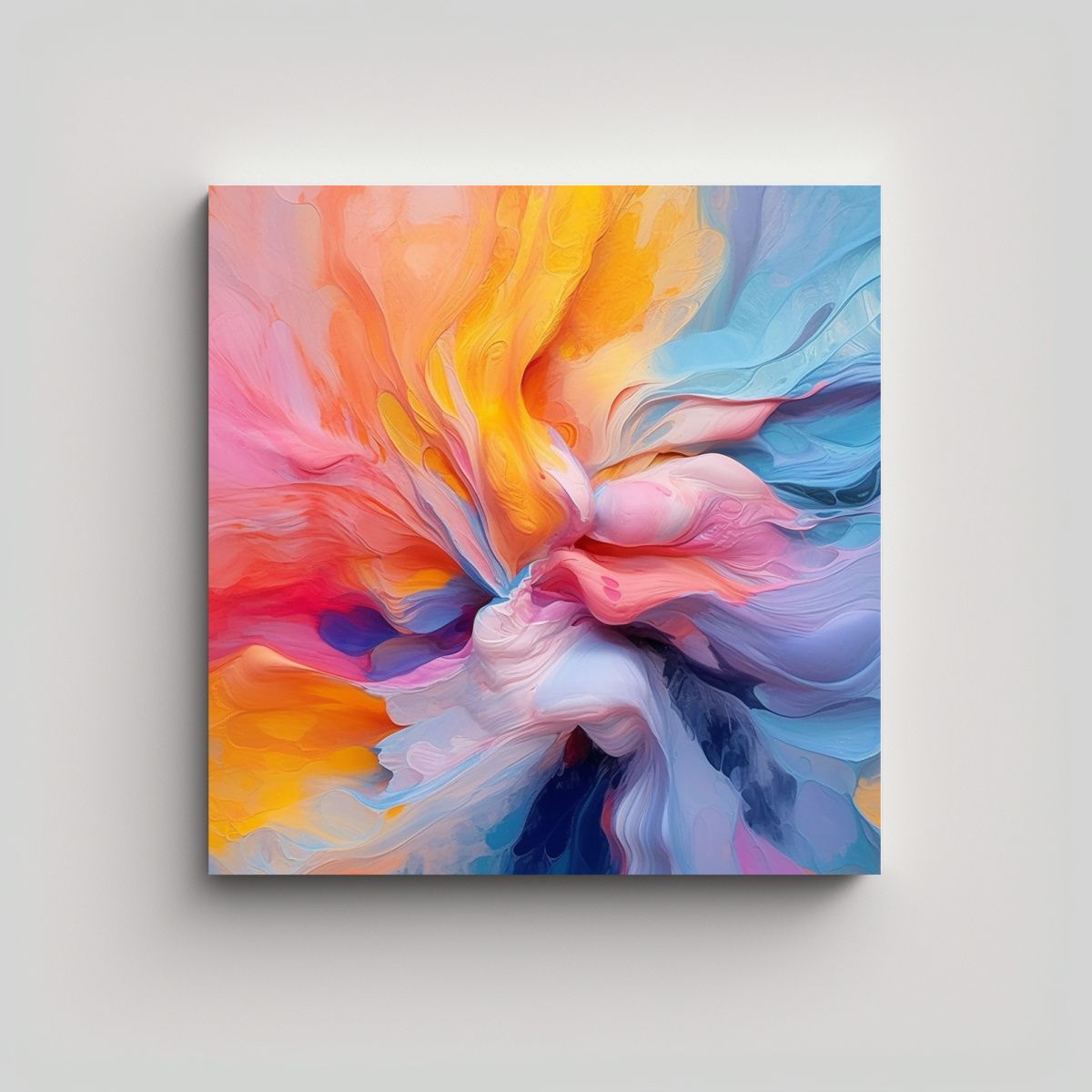 GENERICO - Tela En Bastidor Cuadrado Elegancia Abstracta En 80x80 Cm