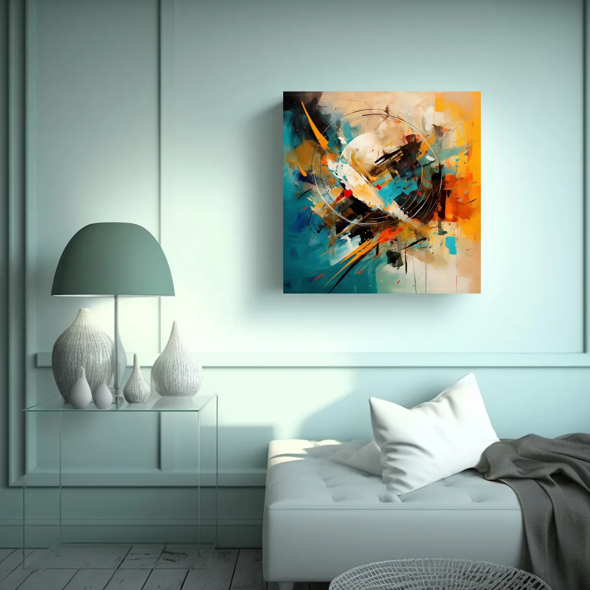 GENERICO - Pinturas Abstractas En Bastidor De Alta 70x70 Cm