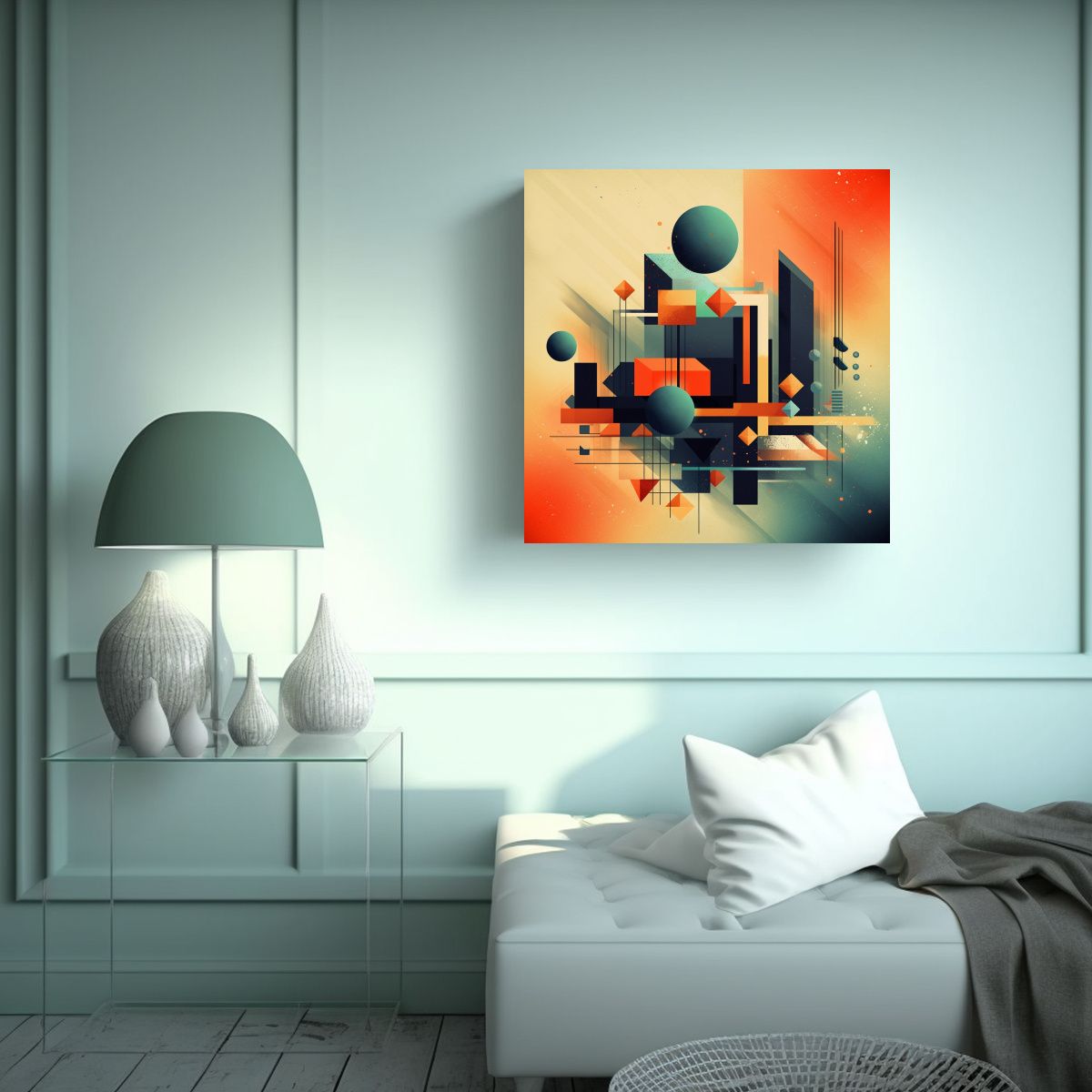 GENERICO - Pinturas Decorativas Abstractas De Formas 60x60 Cm