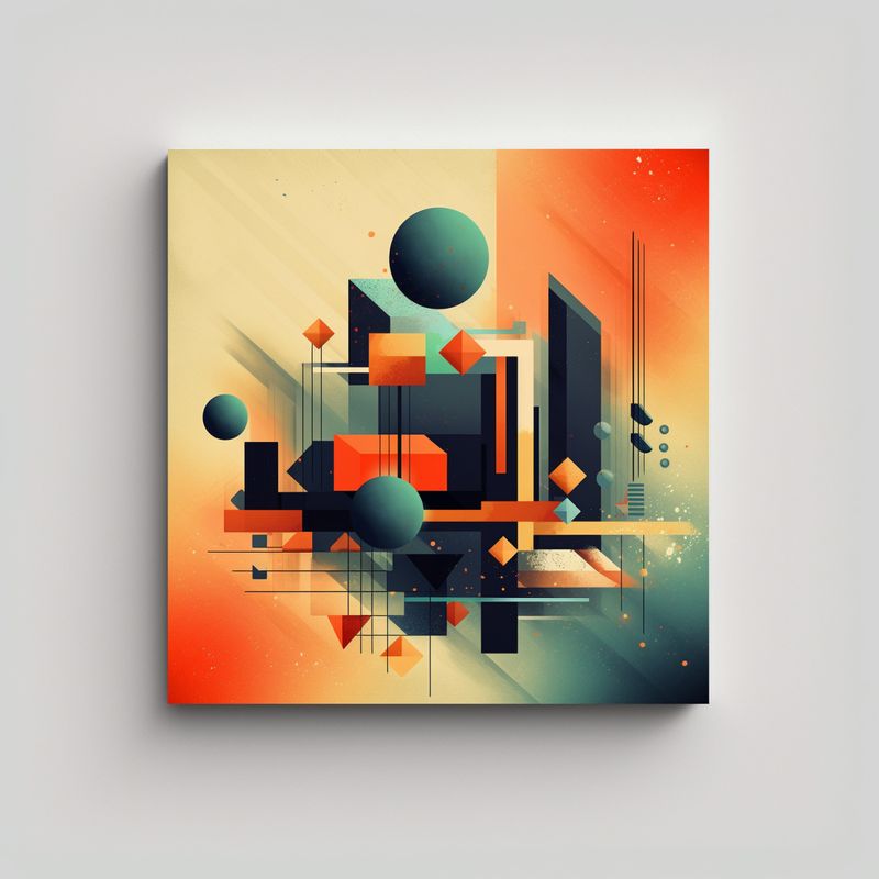 GENERICO - Pinturas Decorativas Abstractas De Formas 80x80 Cm