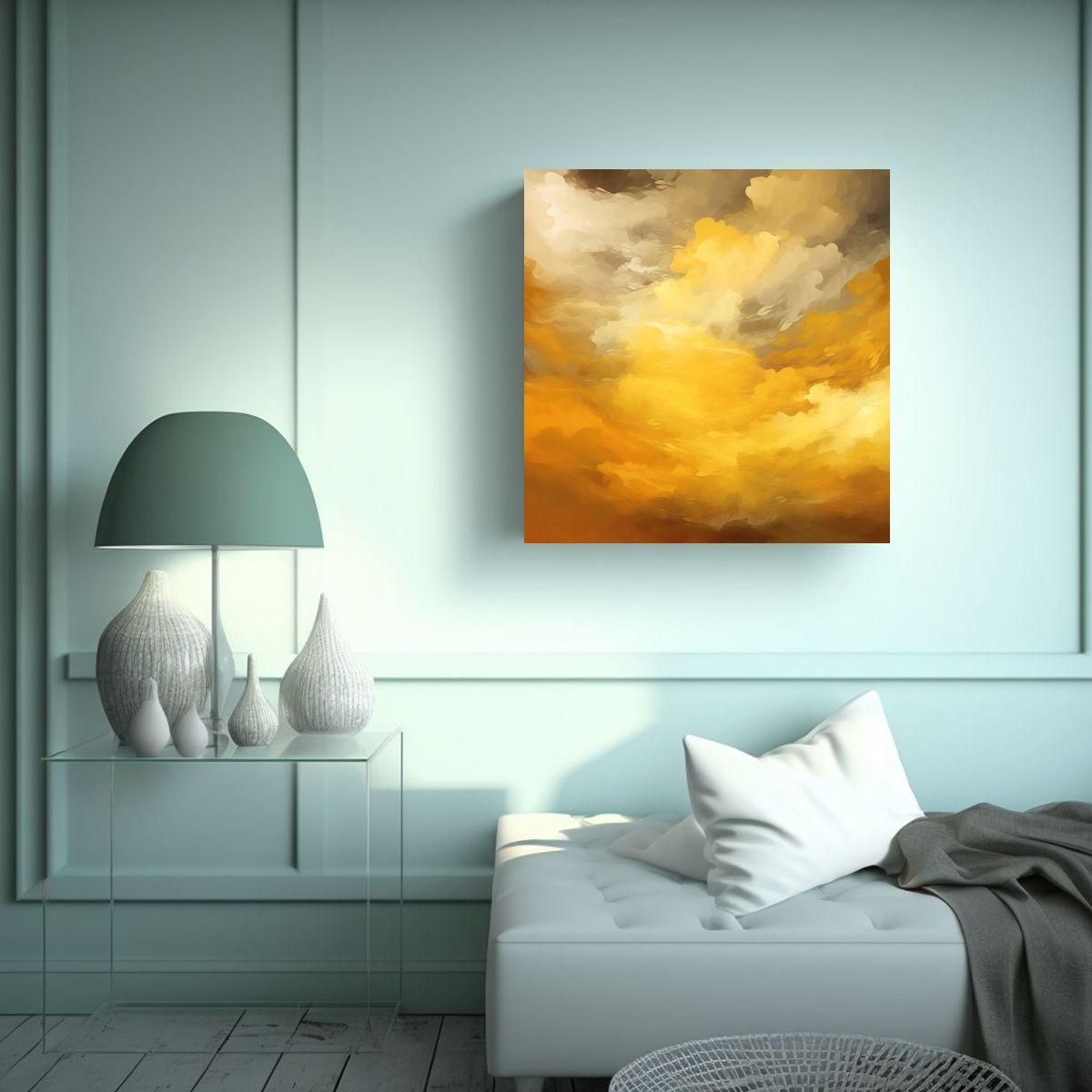 GENERICO - Cuadro Decorativo Vintage Con Tela En Bastidor, 70x70 Cm