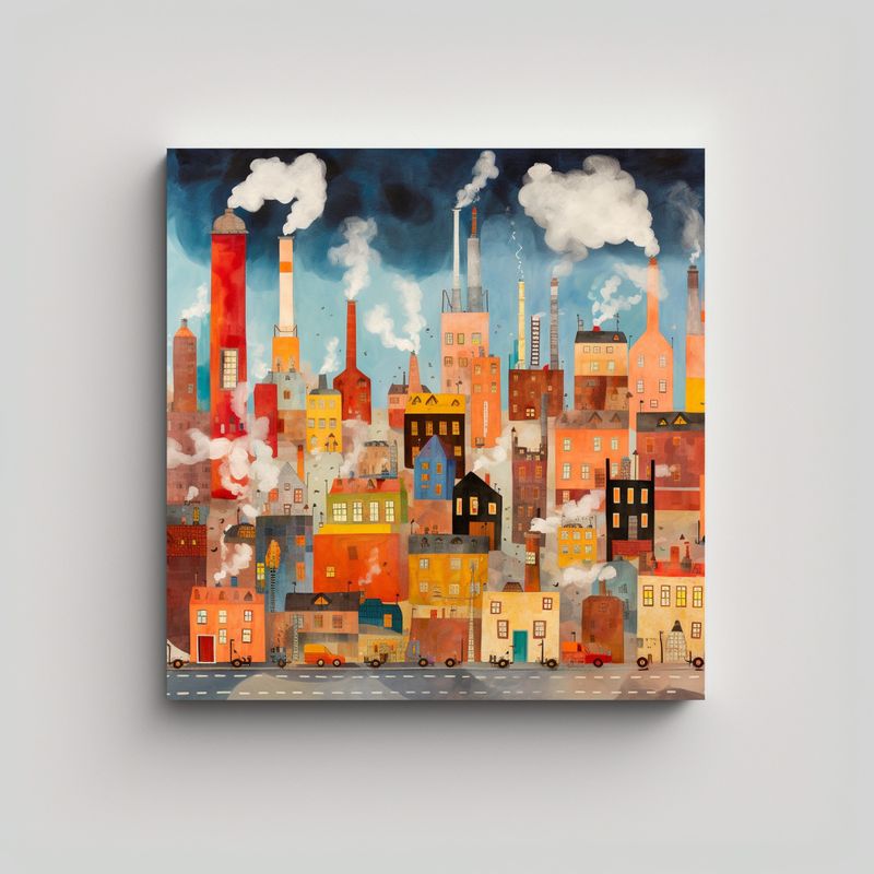 GENERICO - Cuadro Decorativo De Composición Creativa: 70x70 Cm