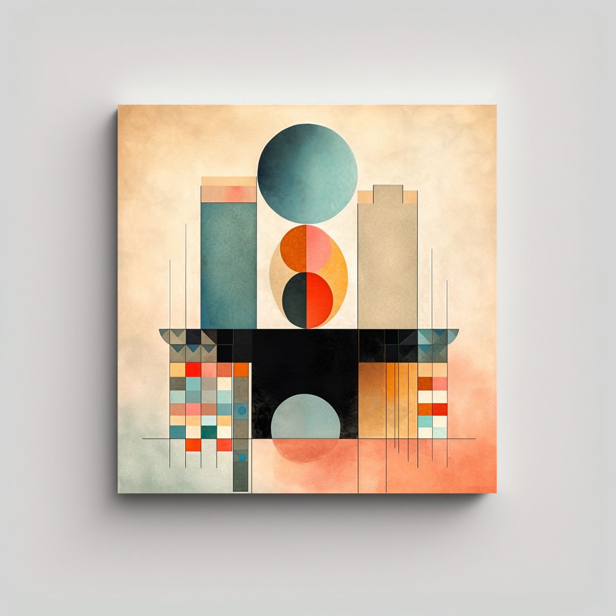 GENERICO - Cuadros Juveniles De Decoración Minimalista 80x80 Cm