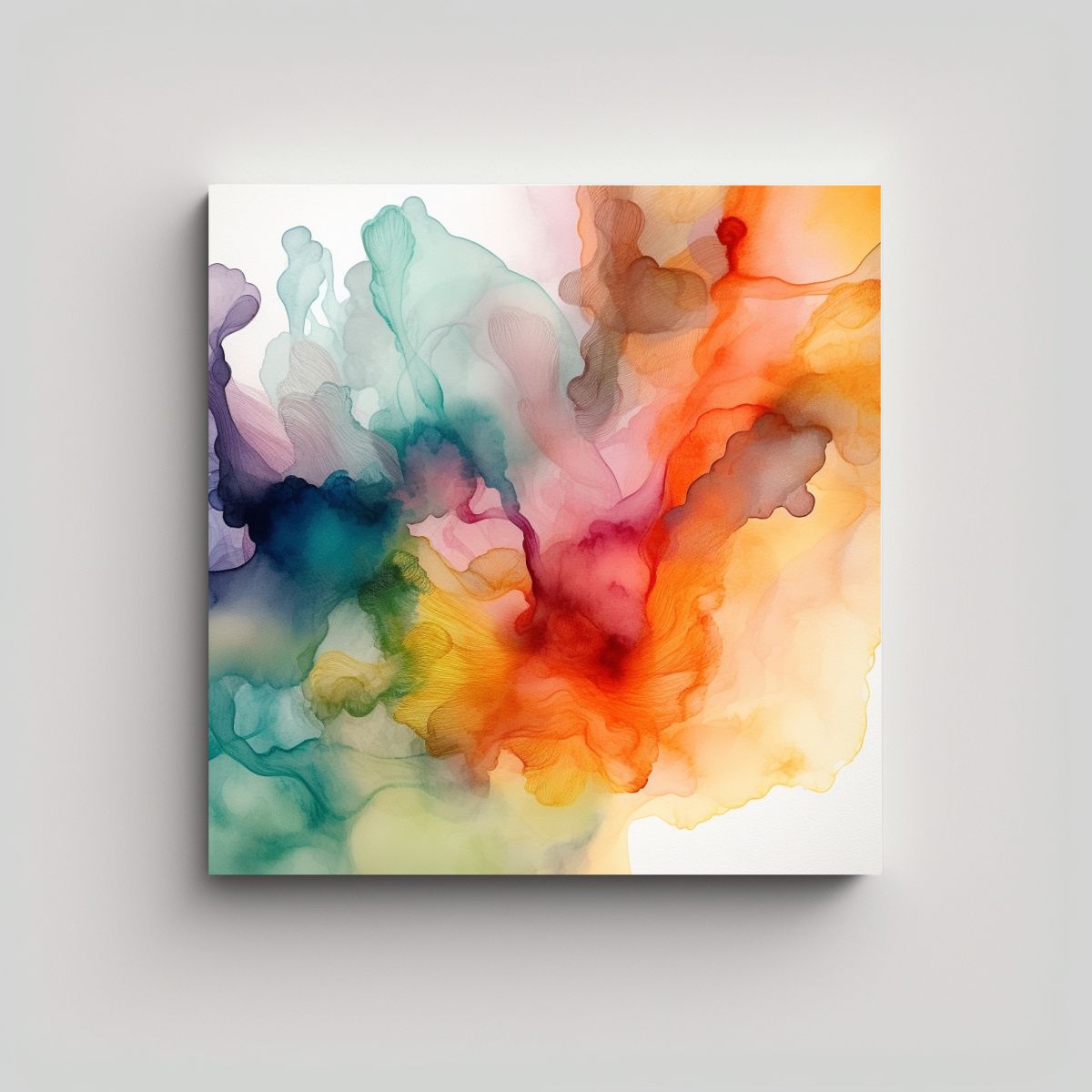 GENERICO - Cuadro Abstracto De Forma Fantasía, Estilo 50x50 Cm