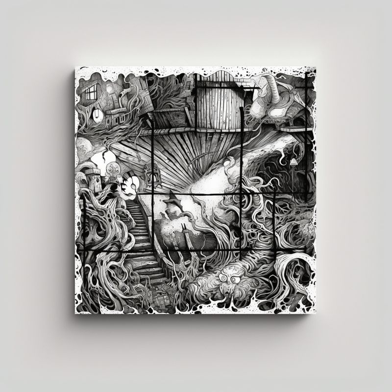 GENERICO - Cuadros De Decoración Estilo Galería Con 80x80 Cm