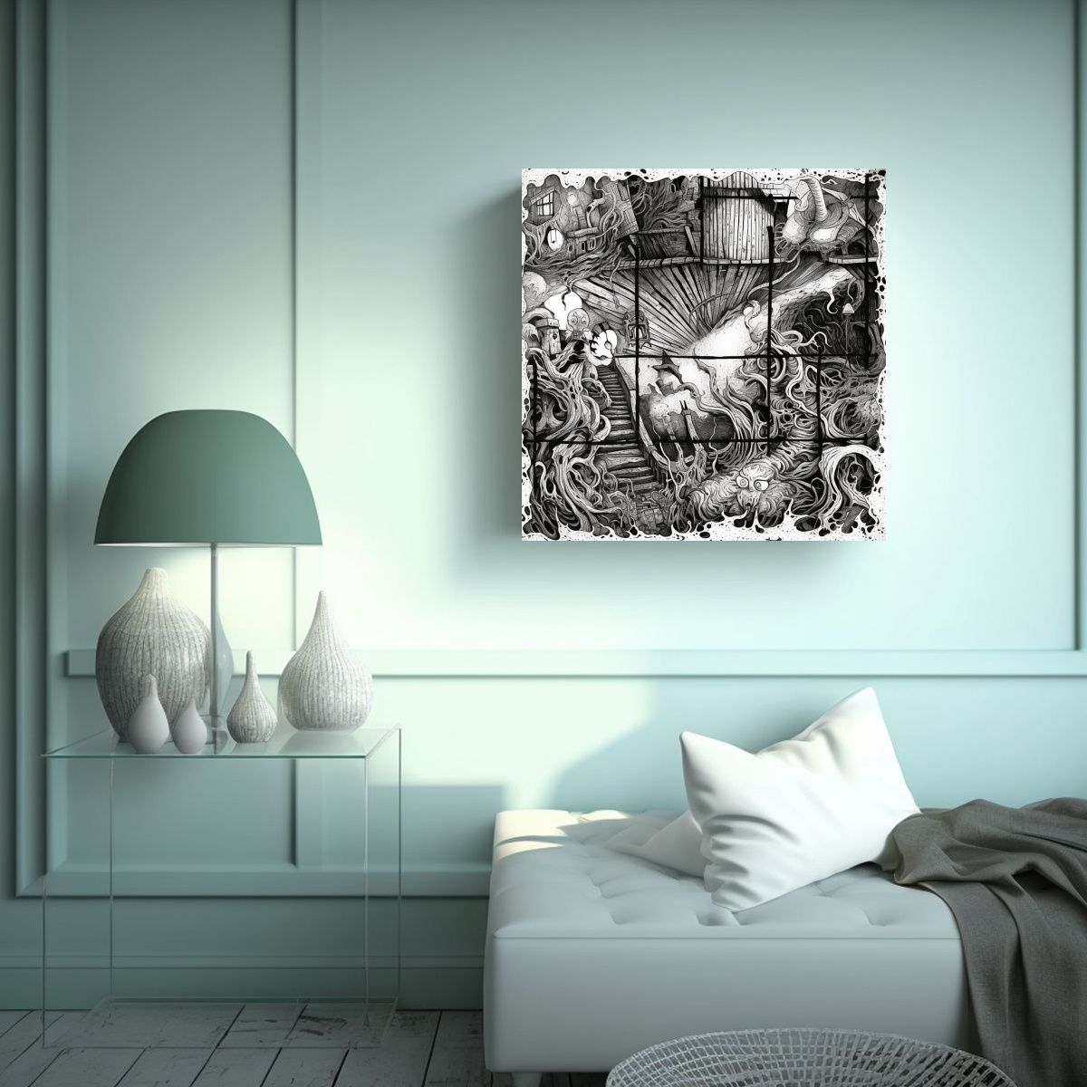 GENERICO - Cuadros De Decoración Estilo Galería Con 80x80 Cm