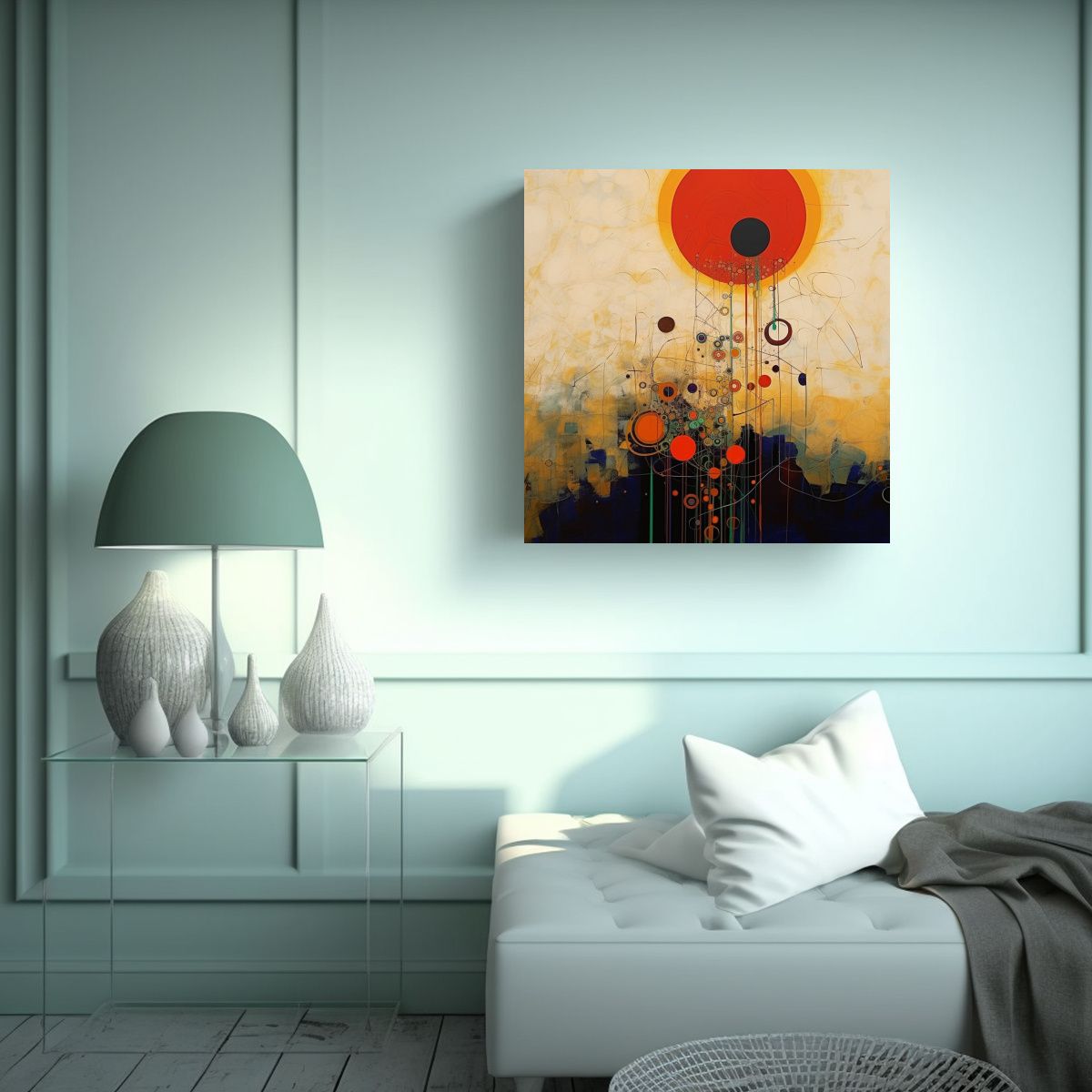 GENERICO - Arte Pared Alta Calidad Abstracto Symbiosis 50x50 Cm