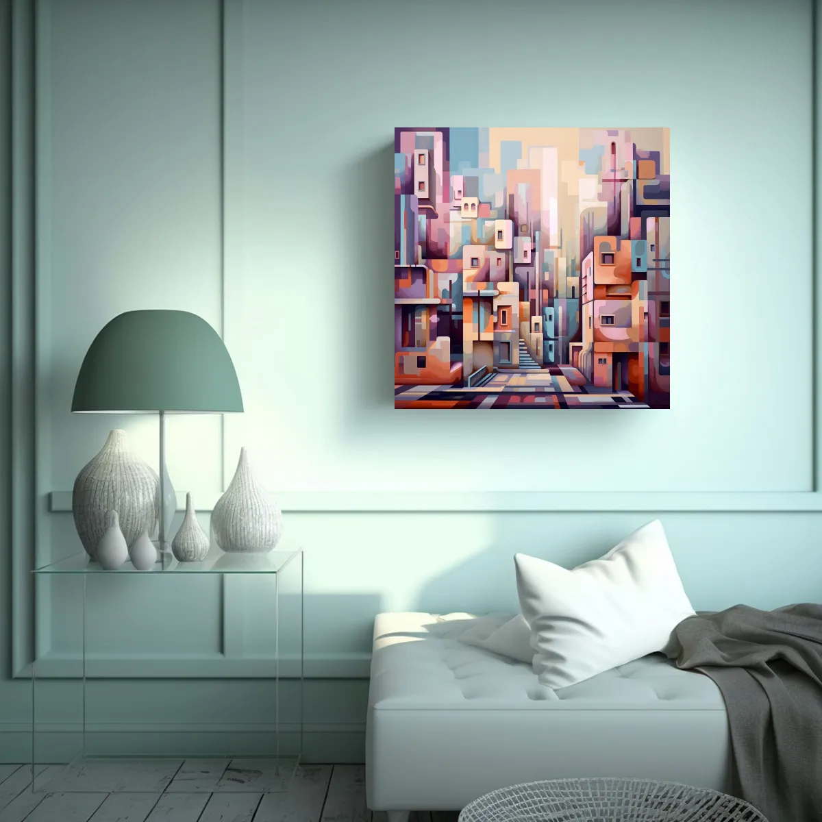 GENERICO - Cuadro Decorativo Estilo Urbano Vintage De Arte 50x50 Cm